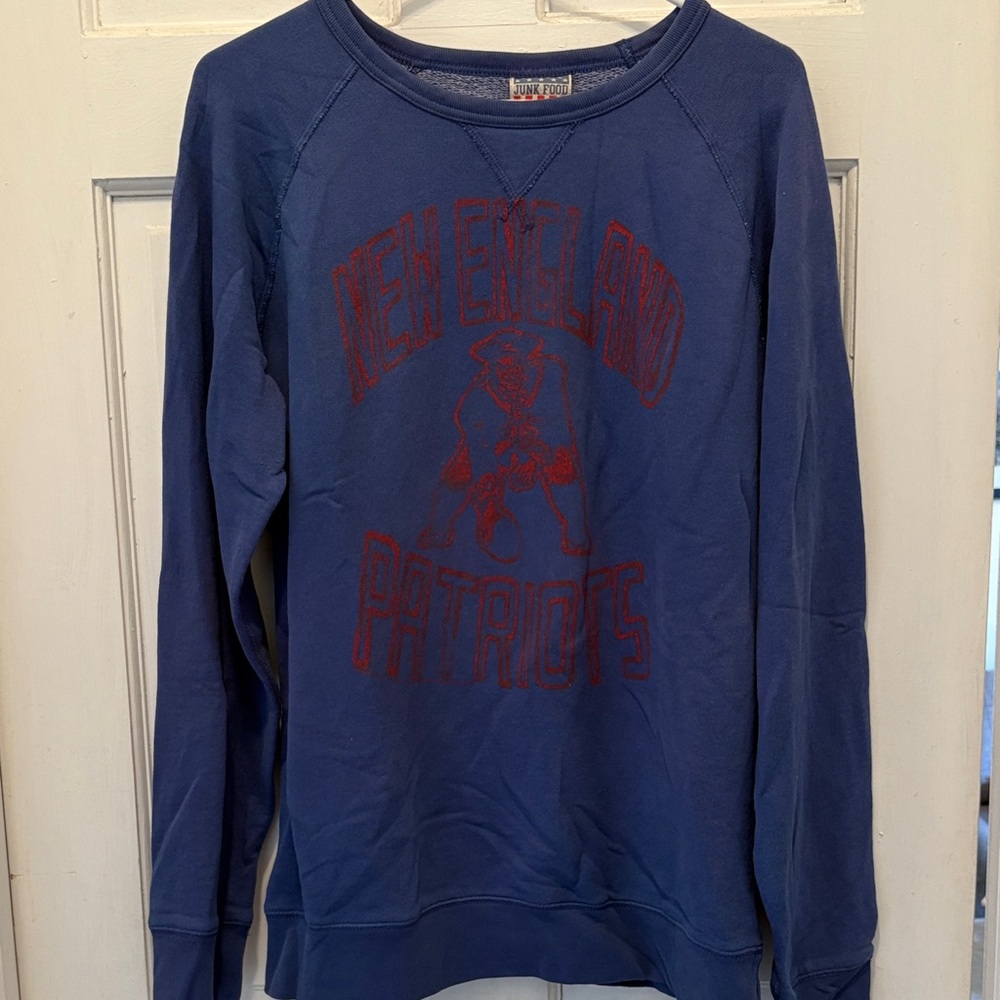 Junk Food New England Patriots Blue Sweatshirt